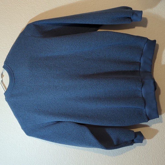 Bon Worth Sweater Lighthouses Women Medium Blue Button Winter Scene - Picture 4 of 11